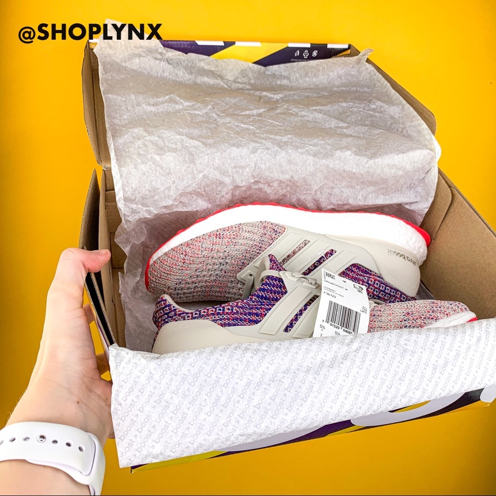 Adidas Ultraboost 4.0 Beige Shock Red - Picture 7 of 8